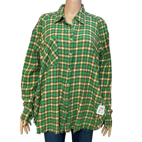 BDG Tops - BDG Urban Outfitters Brixton Flannel Shirt Large Button Down Oversized Plaid